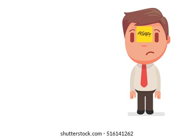 Stressed people with ASAP sticky notes