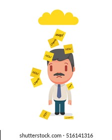 Stressed people with ASAP sticky notes