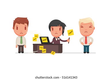 Stressed people with ASAP sticky notes