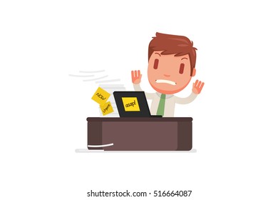 Stressed people with ASAP sticky notes