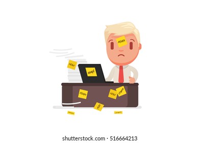 Stressed people with ASAP sticky notes