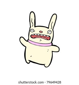 dibujo animado de conejo blanco