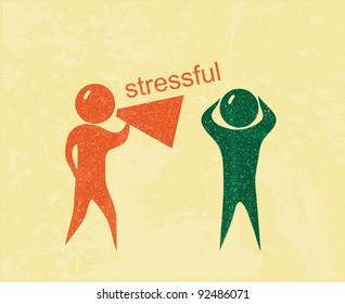 Stressful. Retro poster