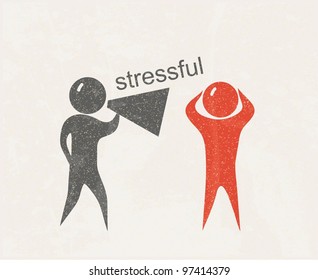 Stressful. Retro poster