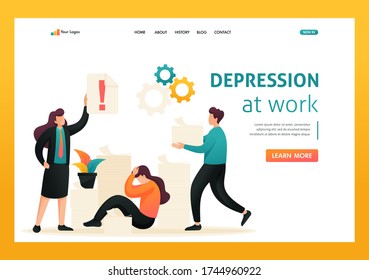 Situación destacada en el trabajo, plazo para la presentación de informes contables. Carácter plano 2D. Conceptos de página de inicio y diseño web