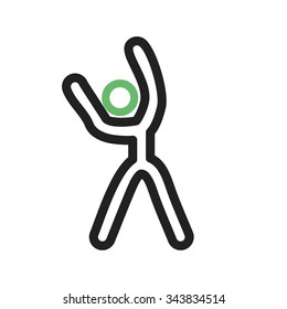 Stretch, athlete, exercise icon vector image. Can also be used for fitness and sports. Suitable for web apps, mobile apps and print media.