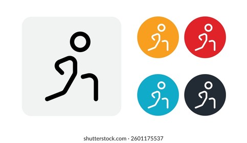 Stretch, athlete, exercise, standing icon vector