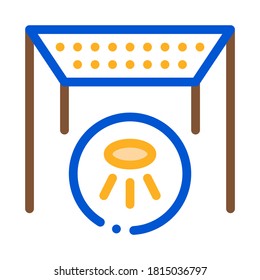 stretch ceiling with lamps icon vector. stretch ceiling with lamps sign. isolated contour symbol illustration