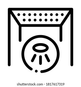 stretch ceiling with lamps icon vector. stretch ceiling with lamps sign. isolated contour symbol illustration