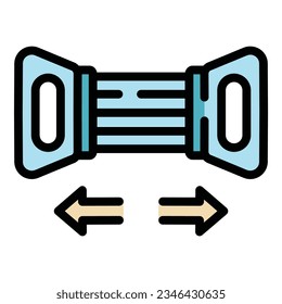 Stretch equipment icon outline vector. Sport gym. Workout training color flat