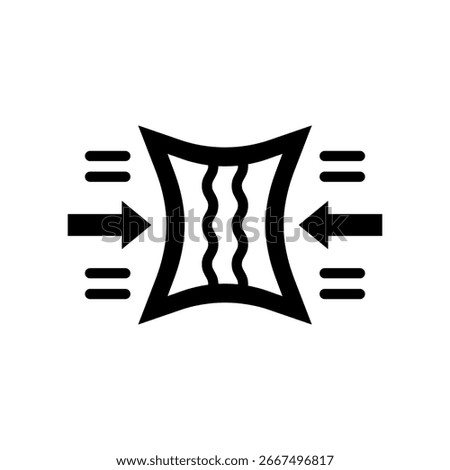 Stretch Fabric Icon Glyph Vector Illustration