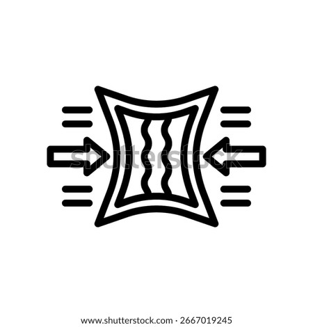 Stretch Fabric Icon Line Vector Illustration