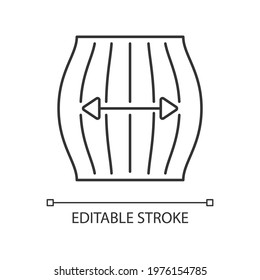 Stretch fabric property linear icon. Stretchable synthetic and knitted fibers. Thin line customizable illustration. Contour symbol. Vector isolated outline drawing. Editable stroke