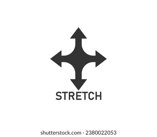 Stretch, fabric, textile icon. Vector illustration.