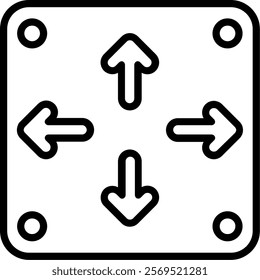 Stretch Line Vector Icon Design