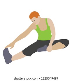 
Stretch muscle exercise, fitness exercise 
