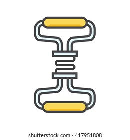 Stretch Rope Illustration - Flat Icon