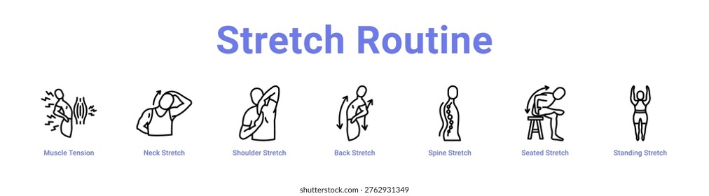 -Stretch Routine icon banner and collection
