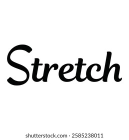 stretch text for T-shirt and other use on white background.