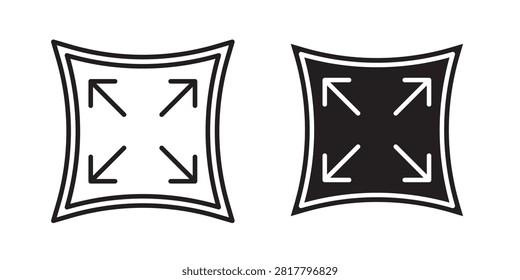 Stretchable fabric icon editable clipart EPS10..