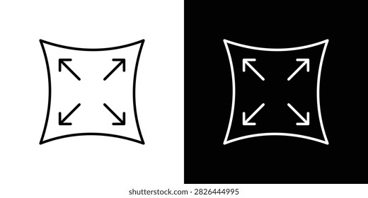 Stretchable fabric icon simple elements series.