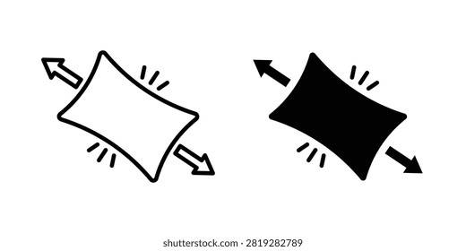 Stretchable icon simple designs set.