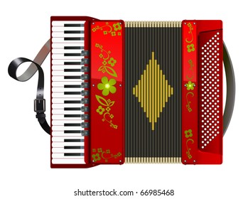 Stretched black Accordion front view
