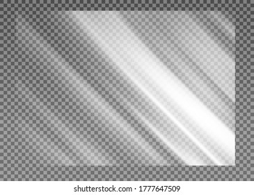Stretched cellophane banner, realistic crumpled or folded texture vector illustration. Clear transparent polyethylene top of plastic container, tape or elastic wrapping paper 