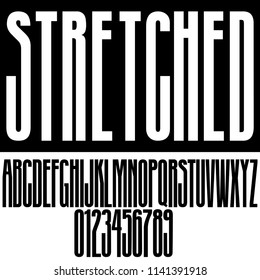 Stretched Font Minimalist Font Stock Vector (Royalty Free) 1141391918