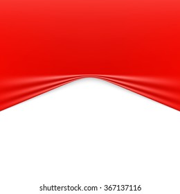 Stretched shape, fabric, material. Can be used as an additional element to separate different information. Vector illustration.