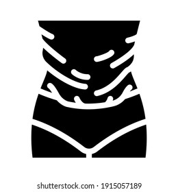 vector de icono de glifo de piel extendida. signo de la piel extendida. símbolo de contorno aislado ilustración negra