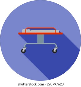 Stretcher, ambulance, medical icon vectgor image. Can also be used for transport, transportation and travel. Suitable for mobile apps, web apps and print media. 