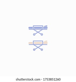 stretcher bed icon flat vector logo design trendy illustration signage symbol graphic simple