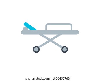 Stretcher bed icon. Vector patient hospital medical stretcher