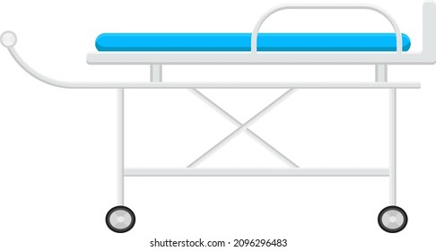Stretcher bed, illustration, vector on a white background.