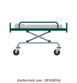 stretcher, bed, rescue icon vector image. Can also be used for healthcare and medical. Suitable for mobile apps, web apps and print media.