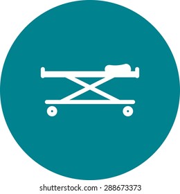 stretcher, bed, rescue icon vector image. Can also be used for healthcare and medical. Suitable for mobile apps, web apps and print media.