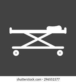 stretcher, bed, rescue icon vector image. Can also be used for healthcare and medical. Suitable for mobile apps, web apps and print media.