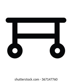 Stretcher Bold Line Vector Icon