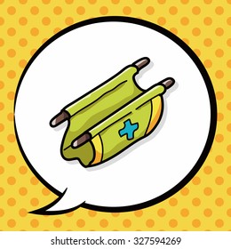 Stretcher color doodle, speech bubble