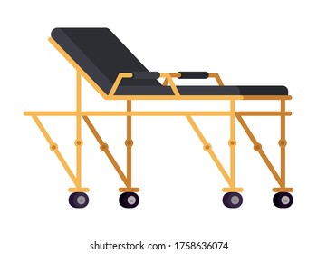 Stretcher design, Emergency rescue save department 911 danger help safety and aid theme Vector illustration