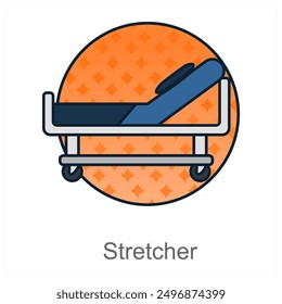 Stretcher and emergency icon concept