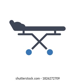 Stretcher equipment icon. vector graphics