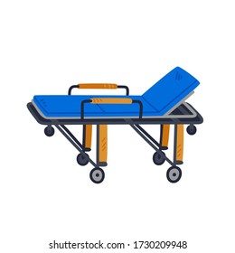 Stretcher. First aid stretcher - Medical equipment. Flat style vector illustration on white background