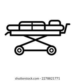 Stretcher free transport icon vector design illustration