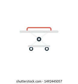 stretcher glyph flat vector icon