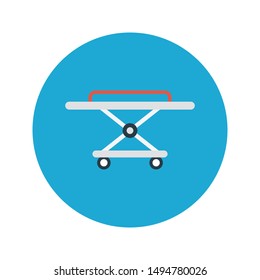 stretcher glyph flat vector icon