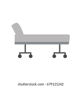 Stretcher hospital isolated