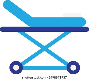 Stretcher Hospital Medical Icon Vector Flat Illustration