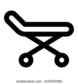 stretcher icon with black color